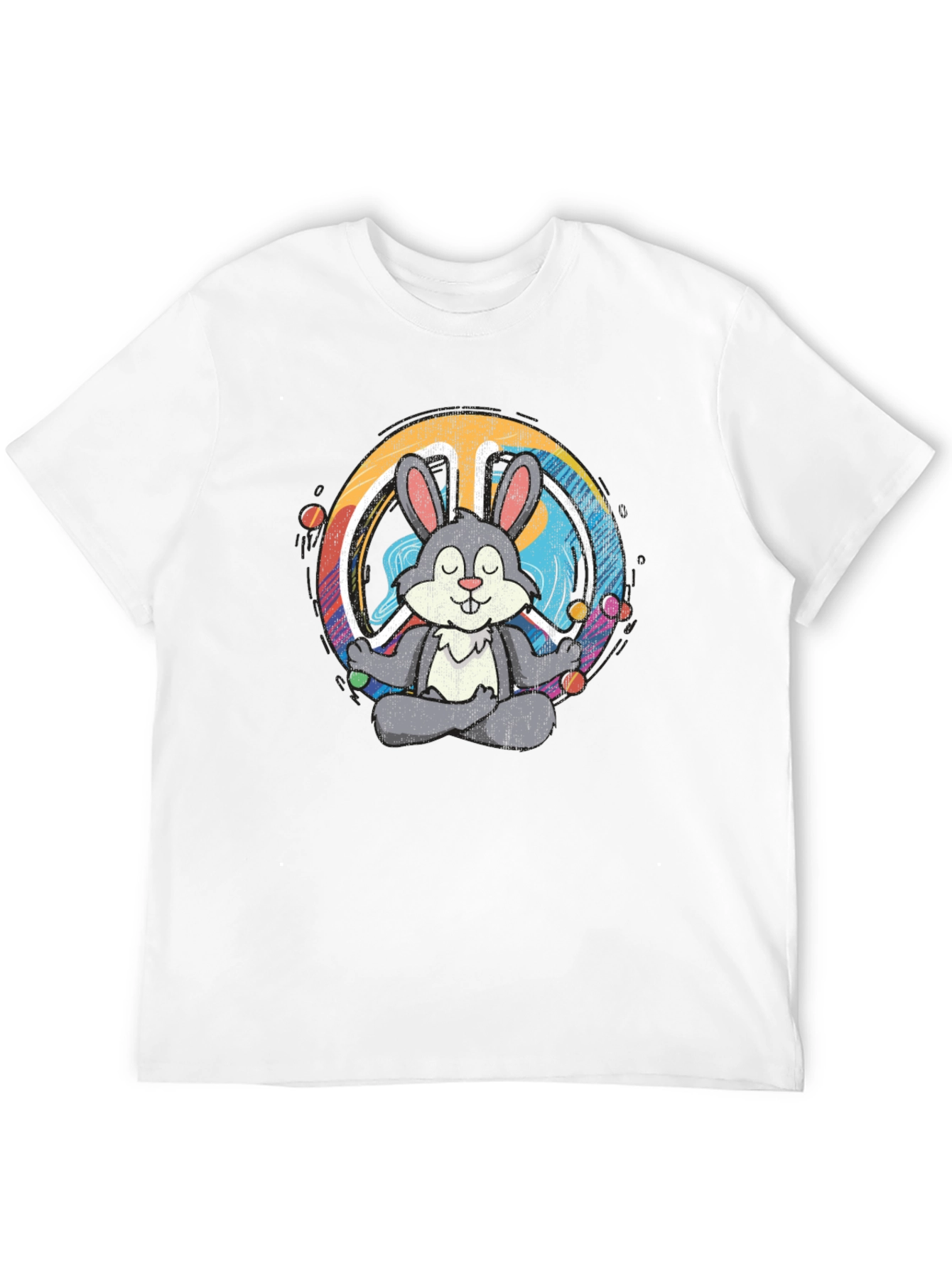 Peace Bunny T-Shirt - Meditating Hare Design