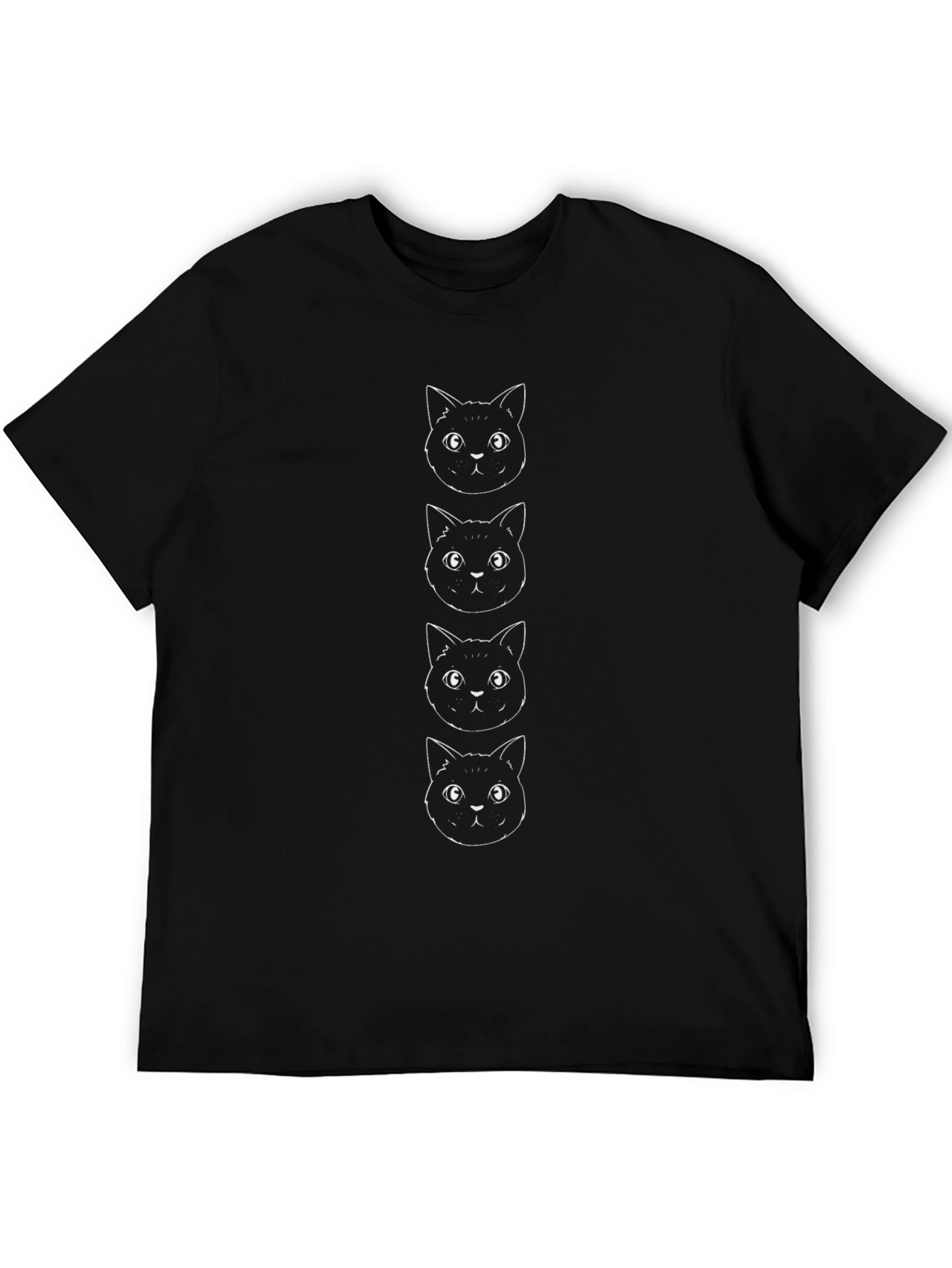 Cat Heads T-Shirt - Minimalist Design