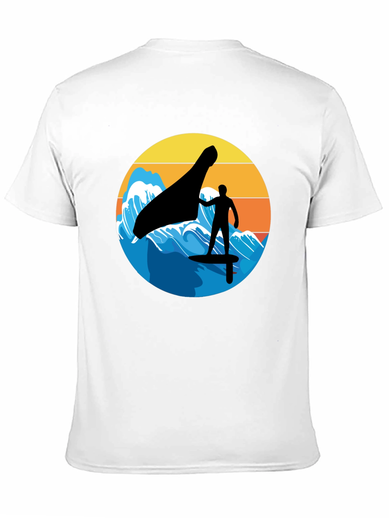 Wind Surfing Silhouette Graphic Tee