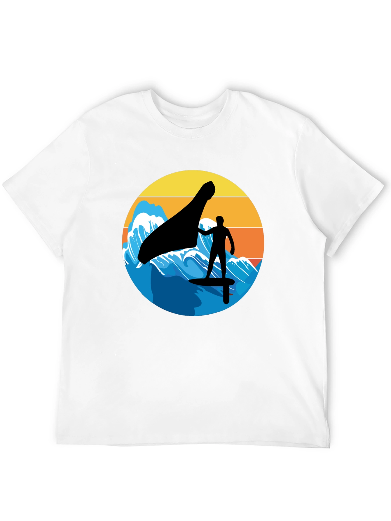 Wind Surfing Silhouette Graphic Tee