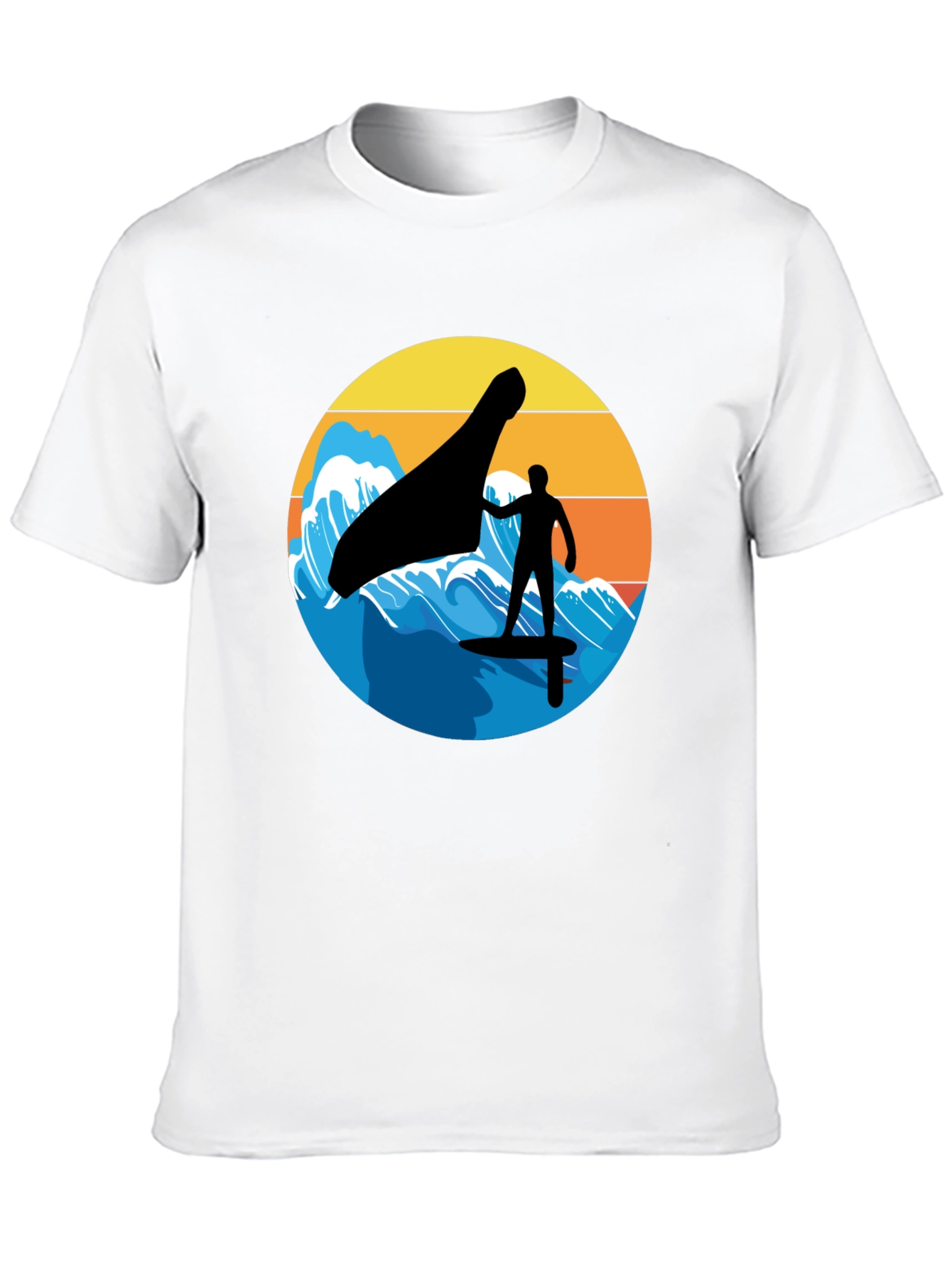Wind Surfing Silhouette Graphic Tee