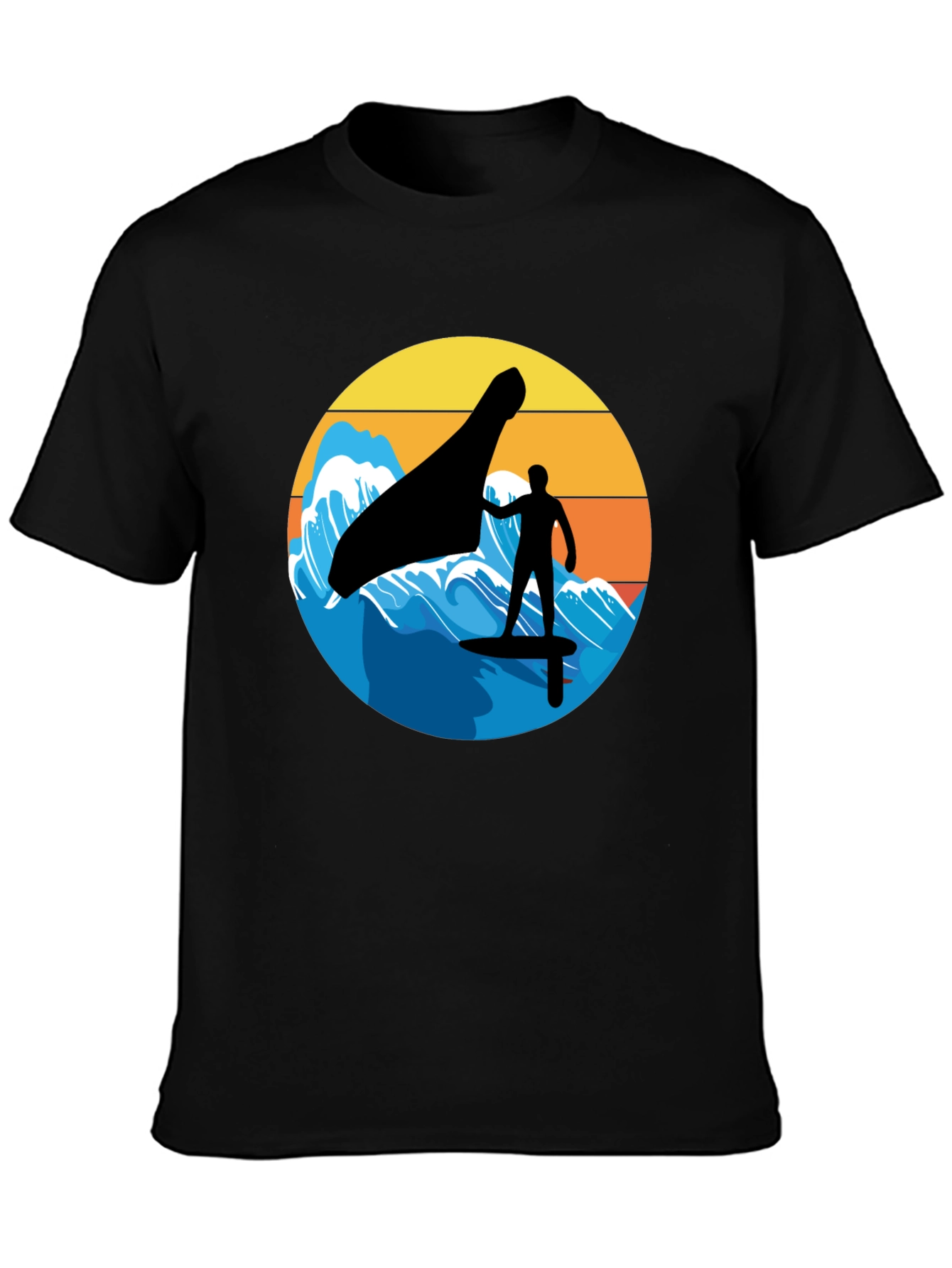 Wind Surfing Silhouette Graphic Tee