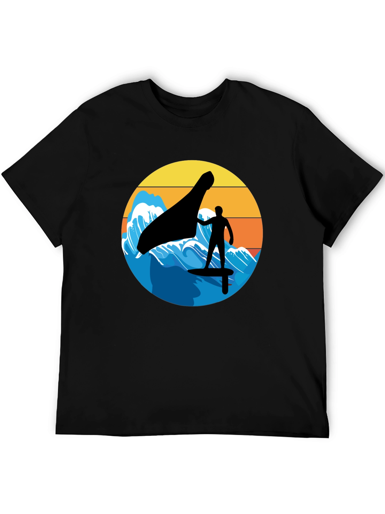 Wind Surfing Silhouette Graphic Tee