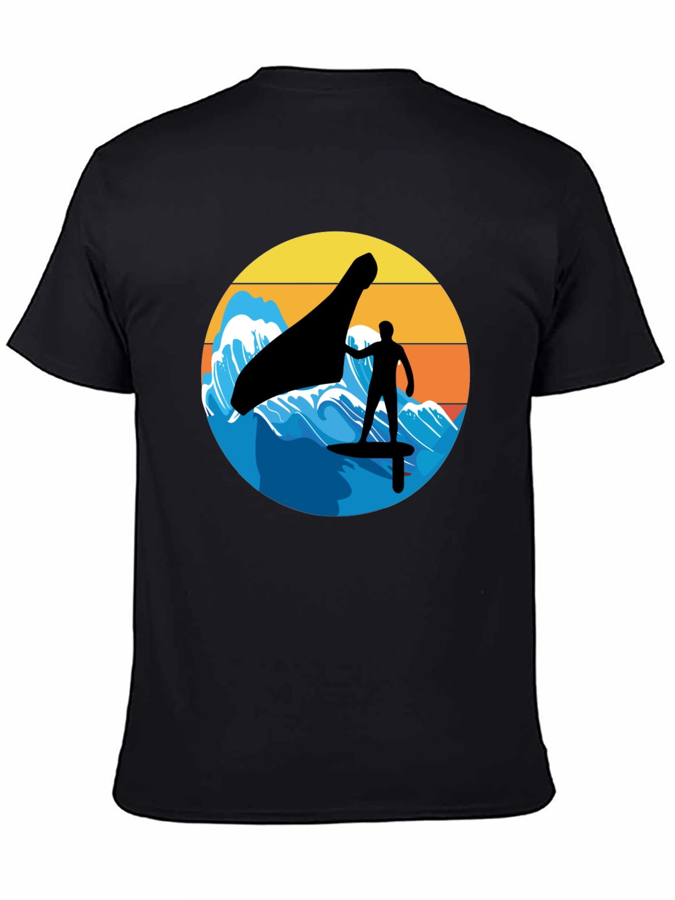 Wind Surfing Silhouette Graphic Tee