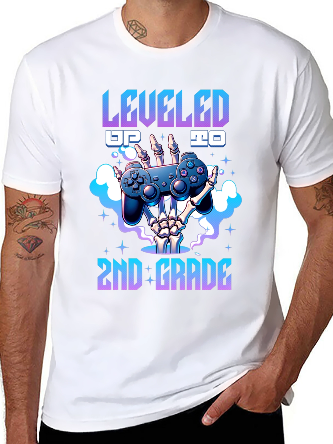 Leveled Up to 2nd Grade Gamer T-Shirt