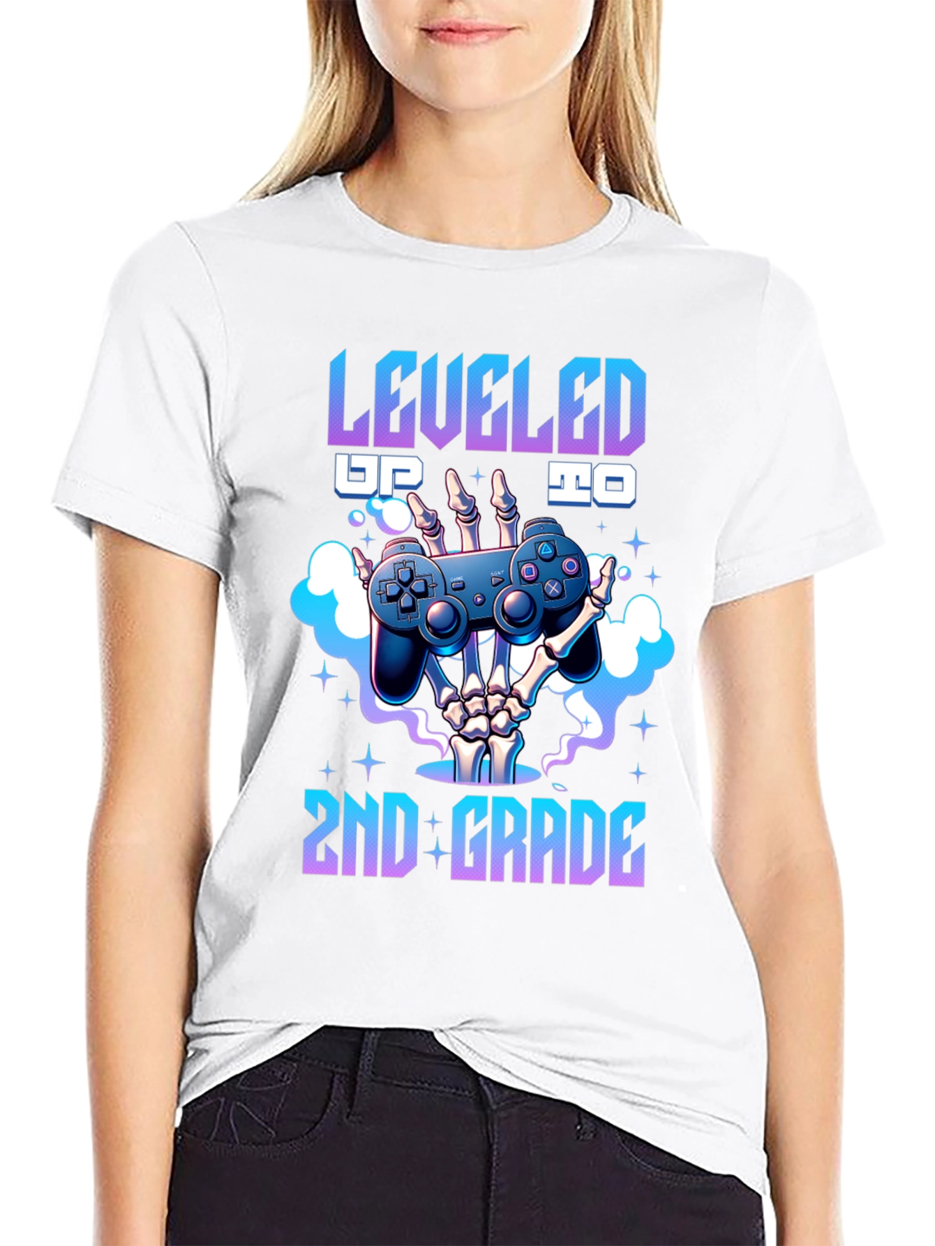 Leveled Up to 2nd Grade Gamer T-Shirt