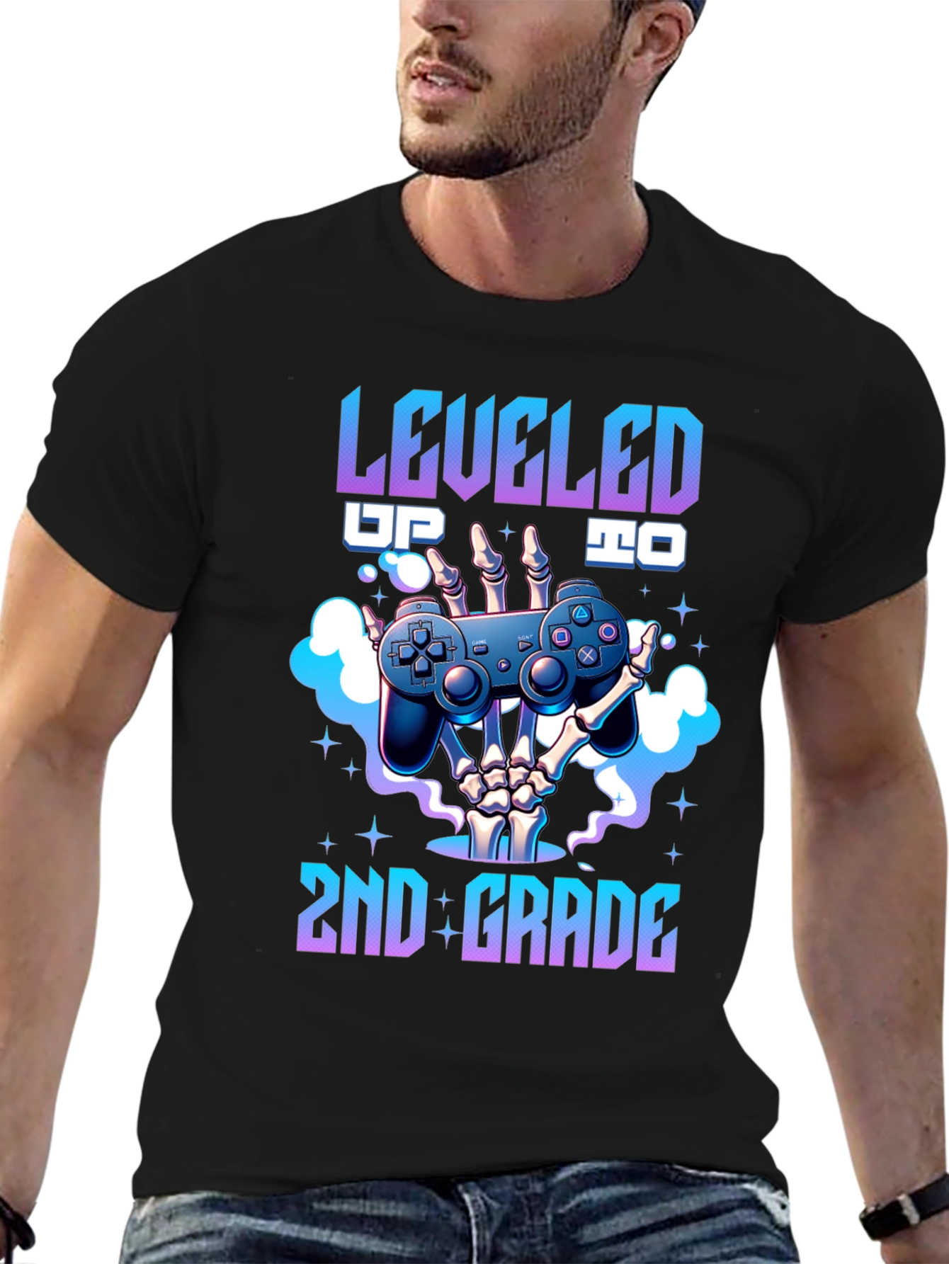 Leveled Up to 2nd Grade Gamer T-Shirt