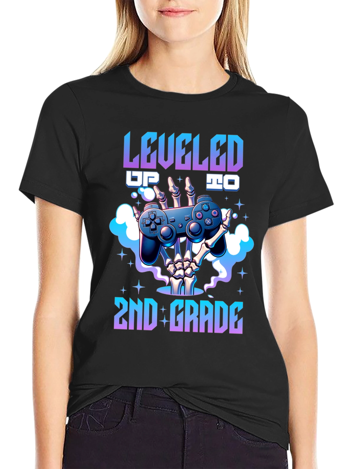 Leveled Up to 2nd Grade Gamer T-Shirt