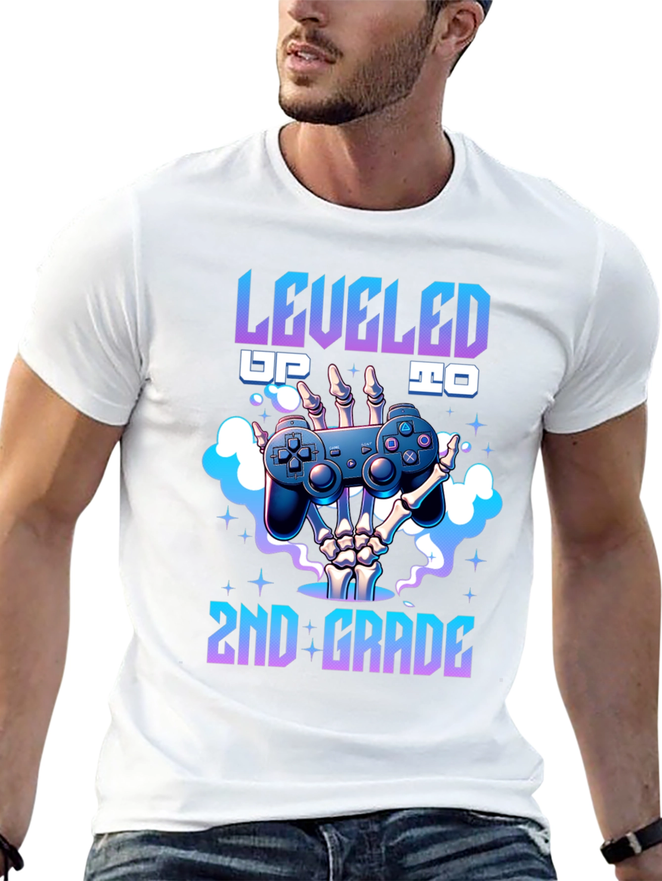 Leveled Up to 2nd Grade Gamer T-Shirt