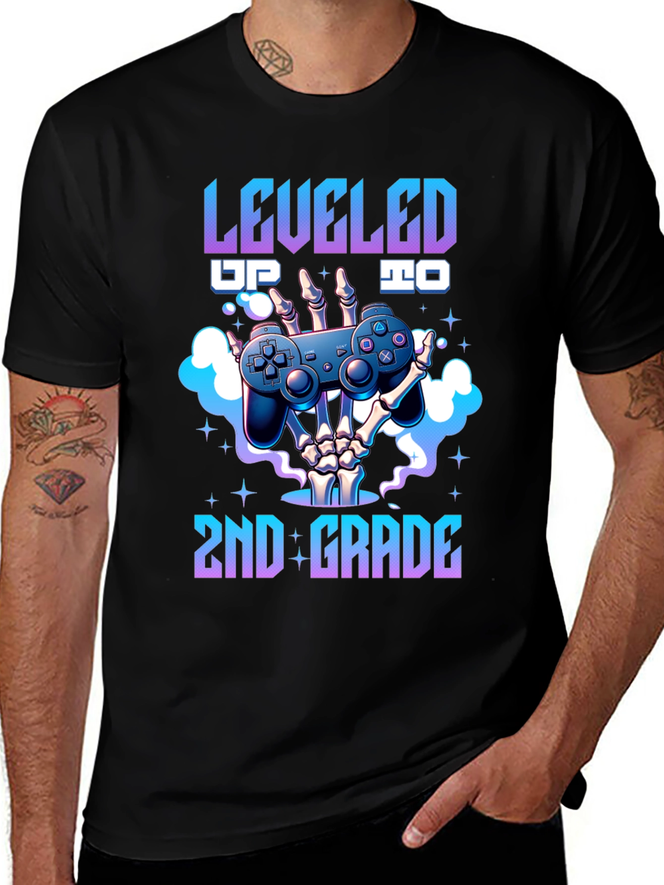 Leveled Up to 2nd Grade Gamer T-Shirt