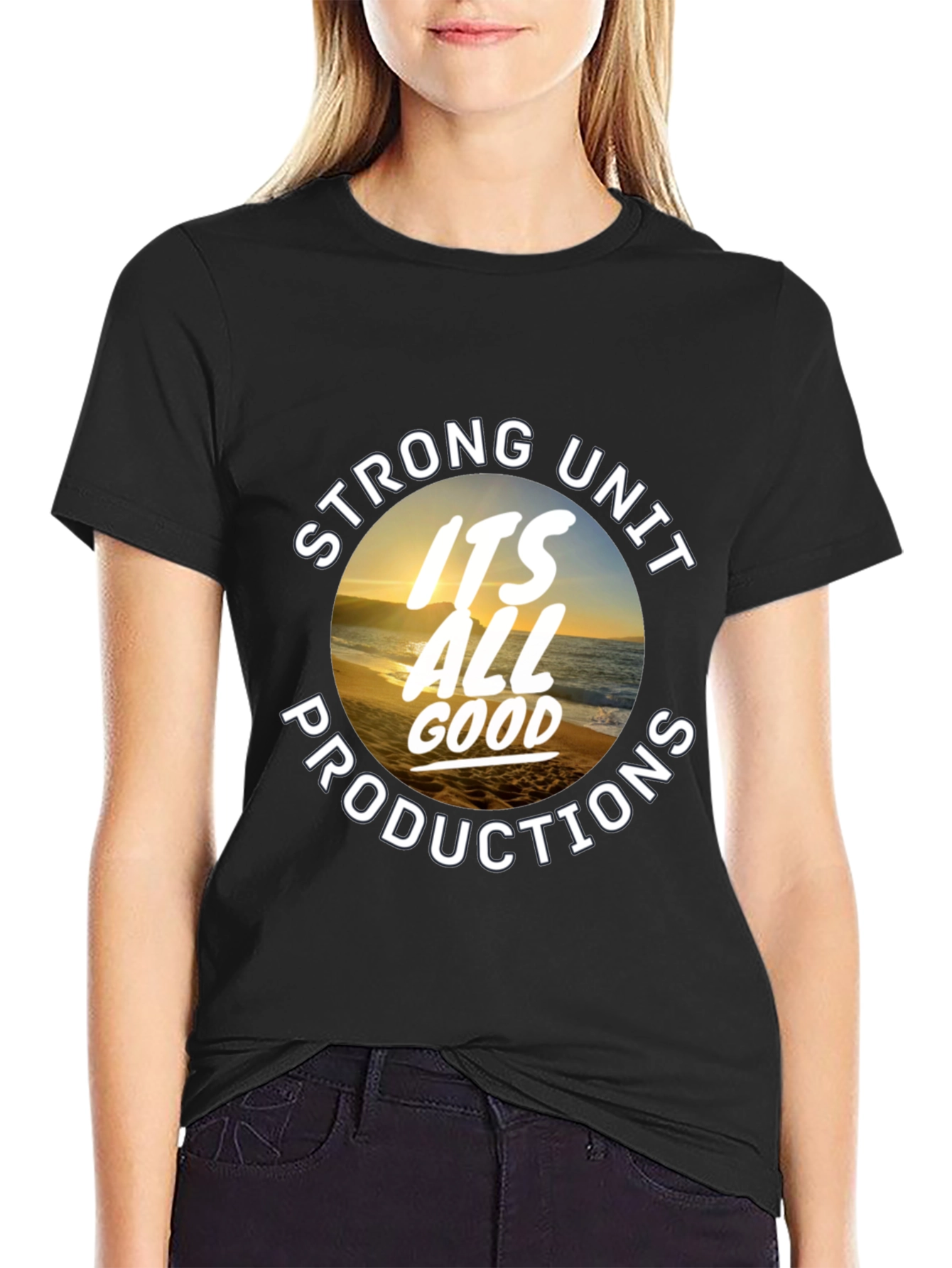 Strong Unit Productions Black Graphic Tee