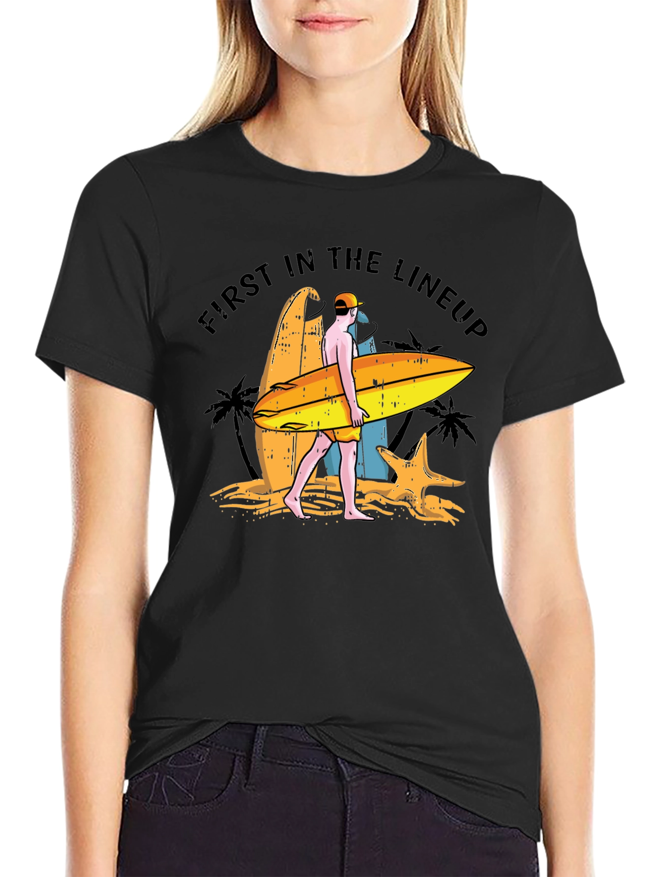 First in the Lineup Surfer T-Shirt