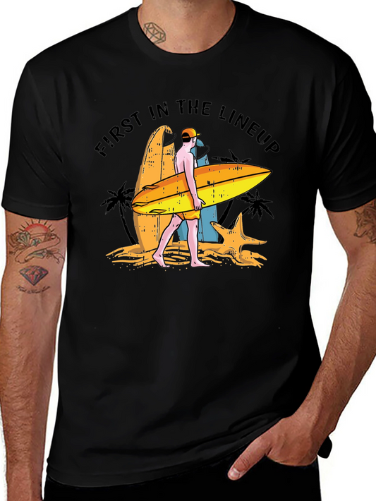 First in the Lineup Surfer T-Shirt