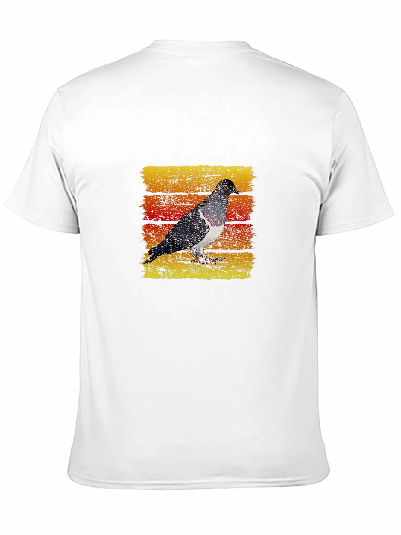 Retro Pigeon Graphic T-Shirt - Black