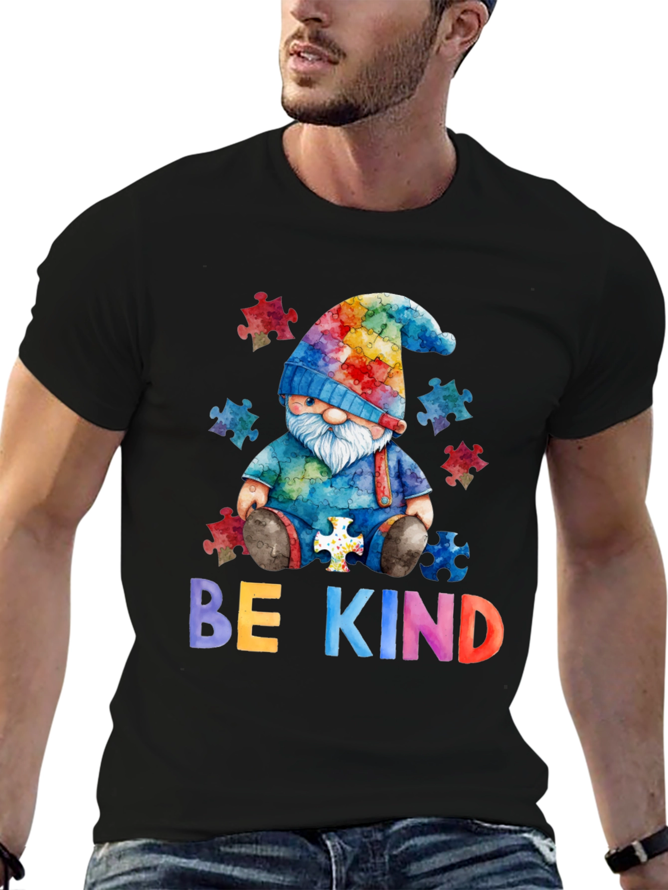 Be Kind Autism Awareness Gnome T-Shirt