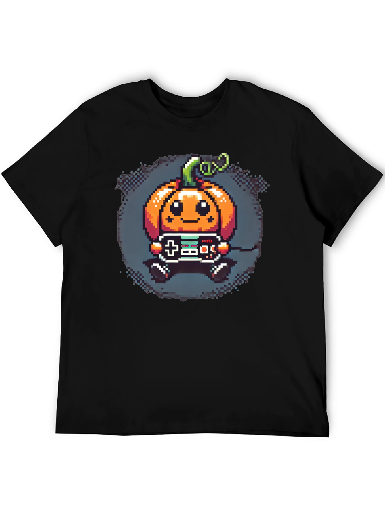 Pixel Pumpkin Gamer T-Shirt - Spooky Season Fun!
