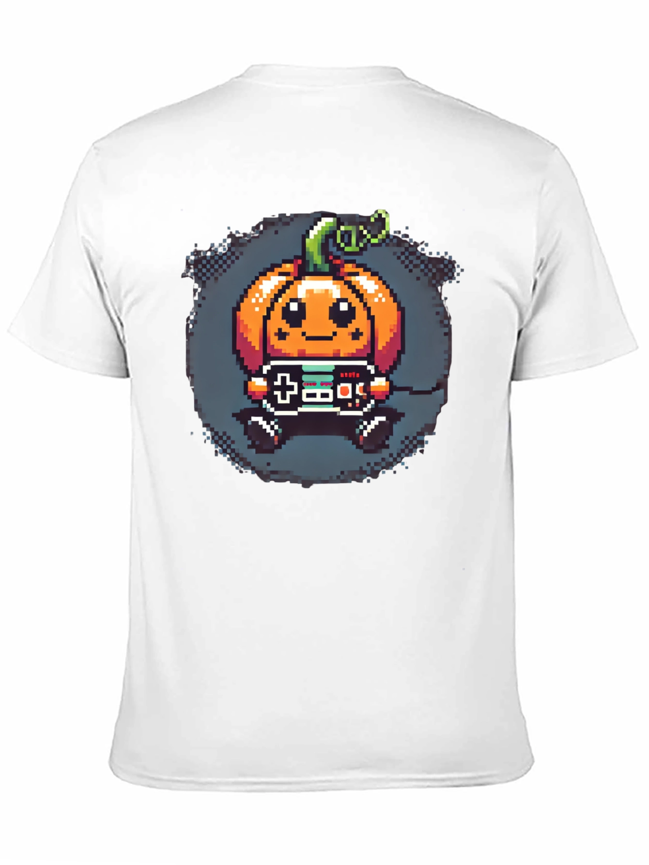Pixel Pumpkin Gamer T-Shirt - Spooky Season Fun!