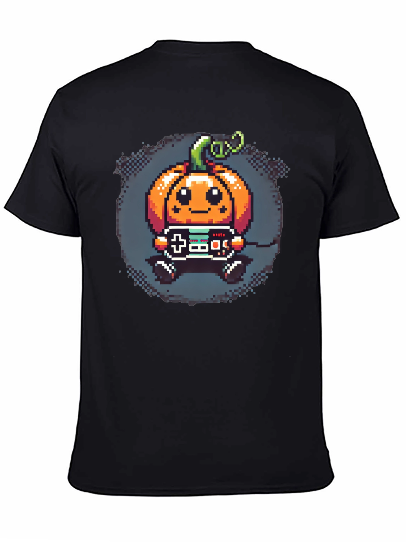 Pixel Pumpkin Gamer T-Shirt - Spooky Season Fun!