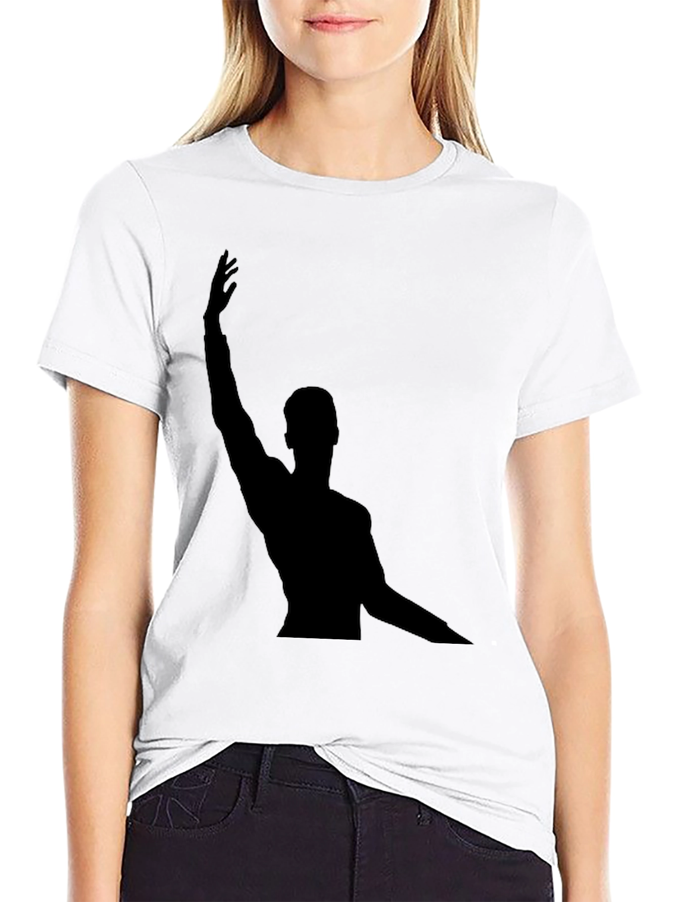 Silhouette Graphic Tee - Black Cotton Blend