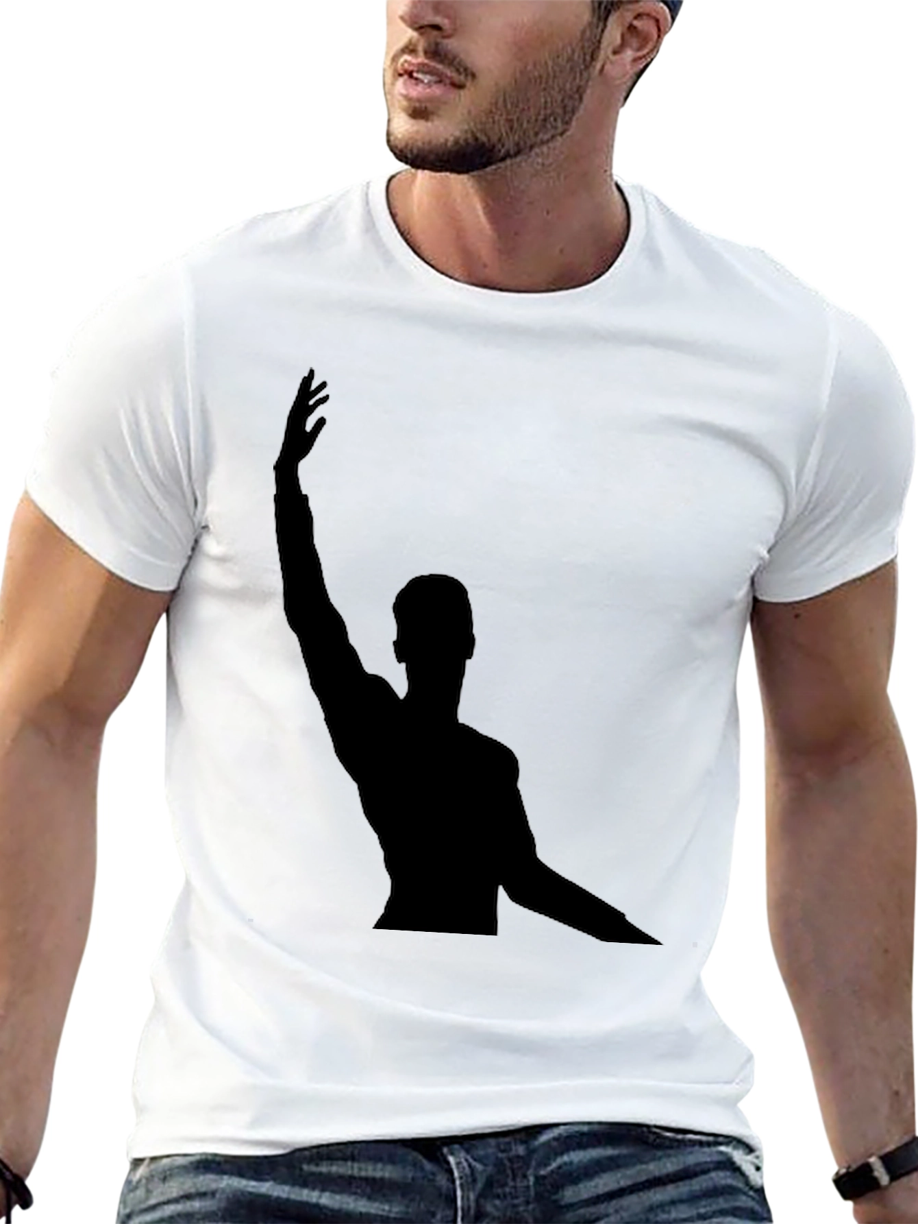Silhouette Graphic Tee - Black Cotton Blend