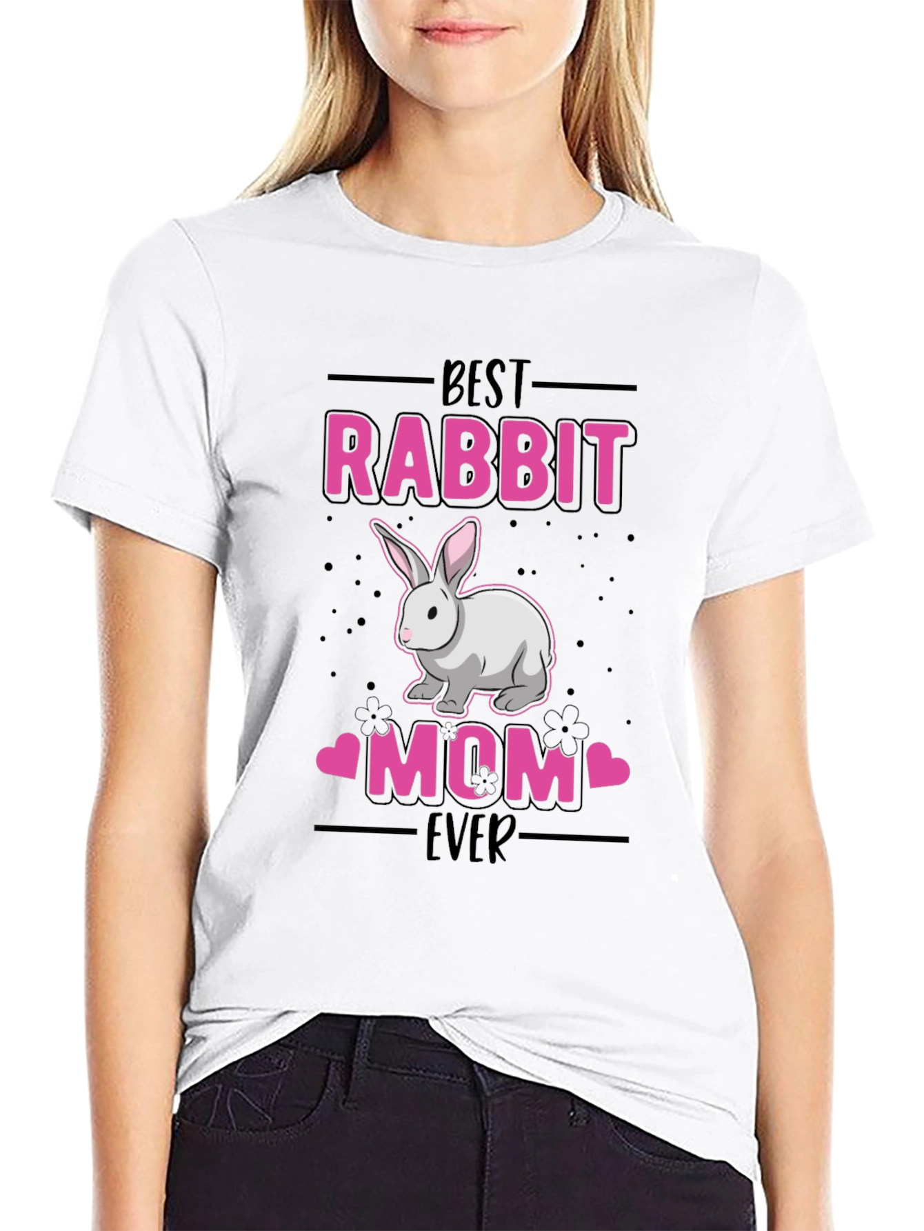 Best Rabbit Mom Ever Graphic T-Shirt