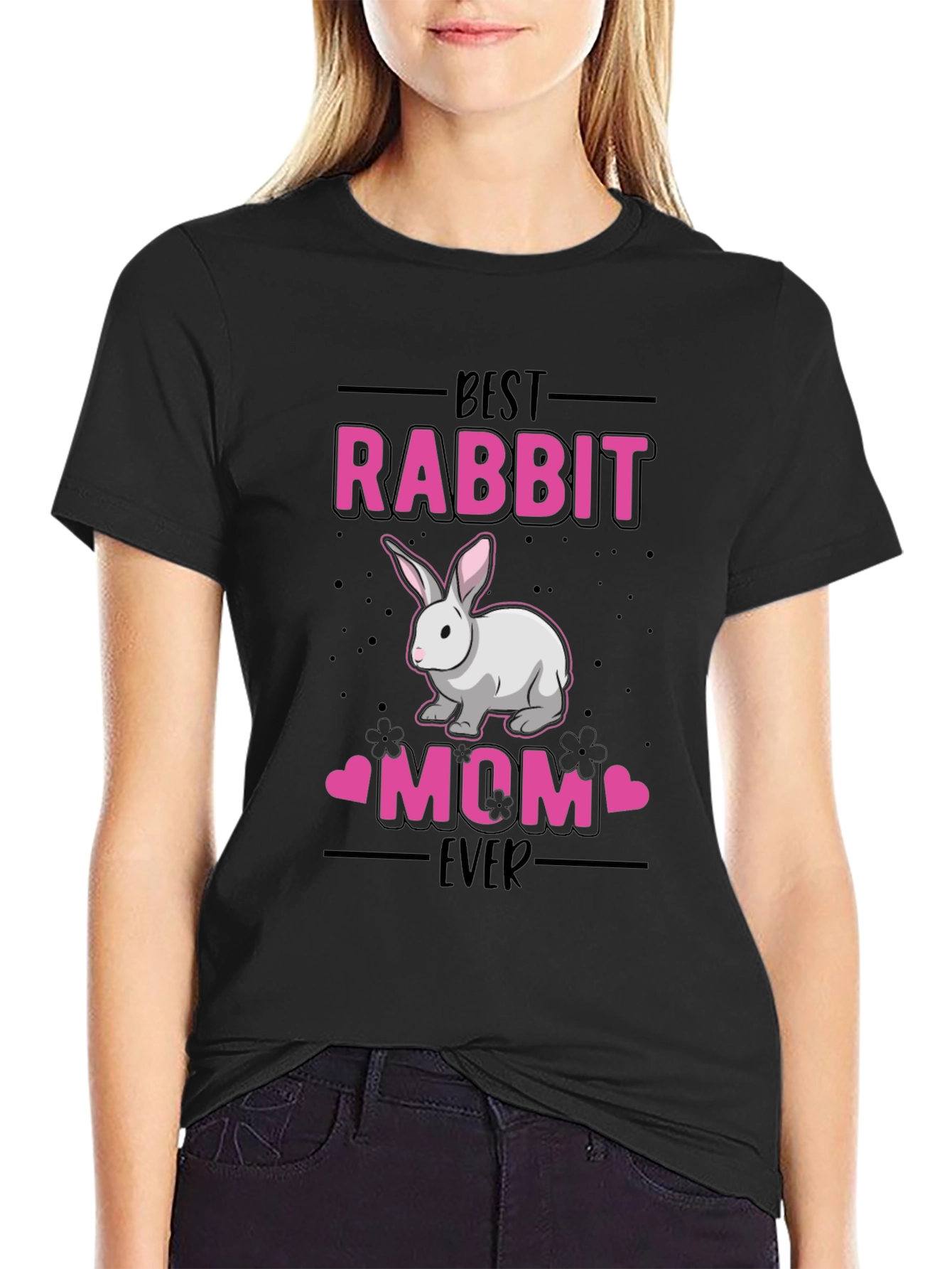 Best Rabbit Mom Ever Graphic T-Shirt
