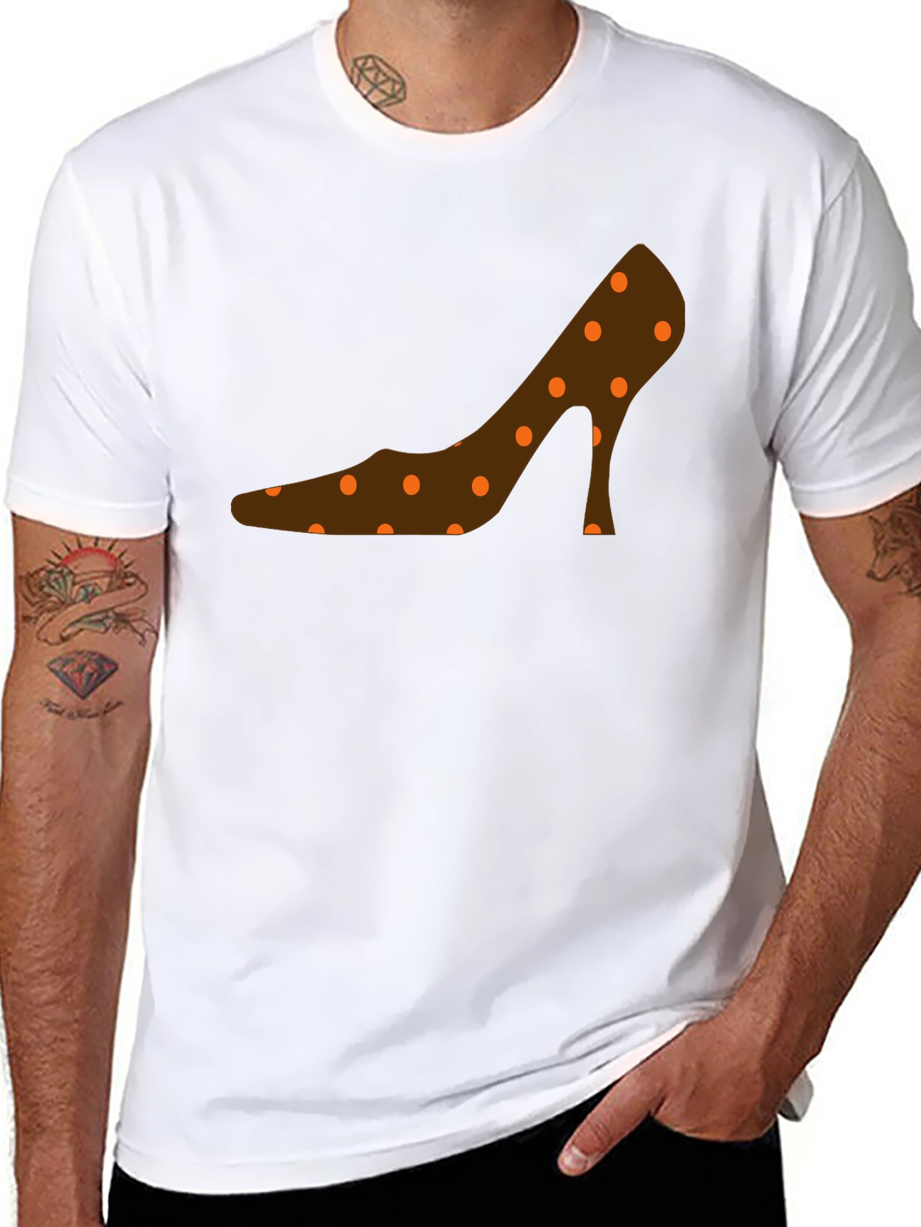 Polka Dot Shoe Graphic T-Shirt