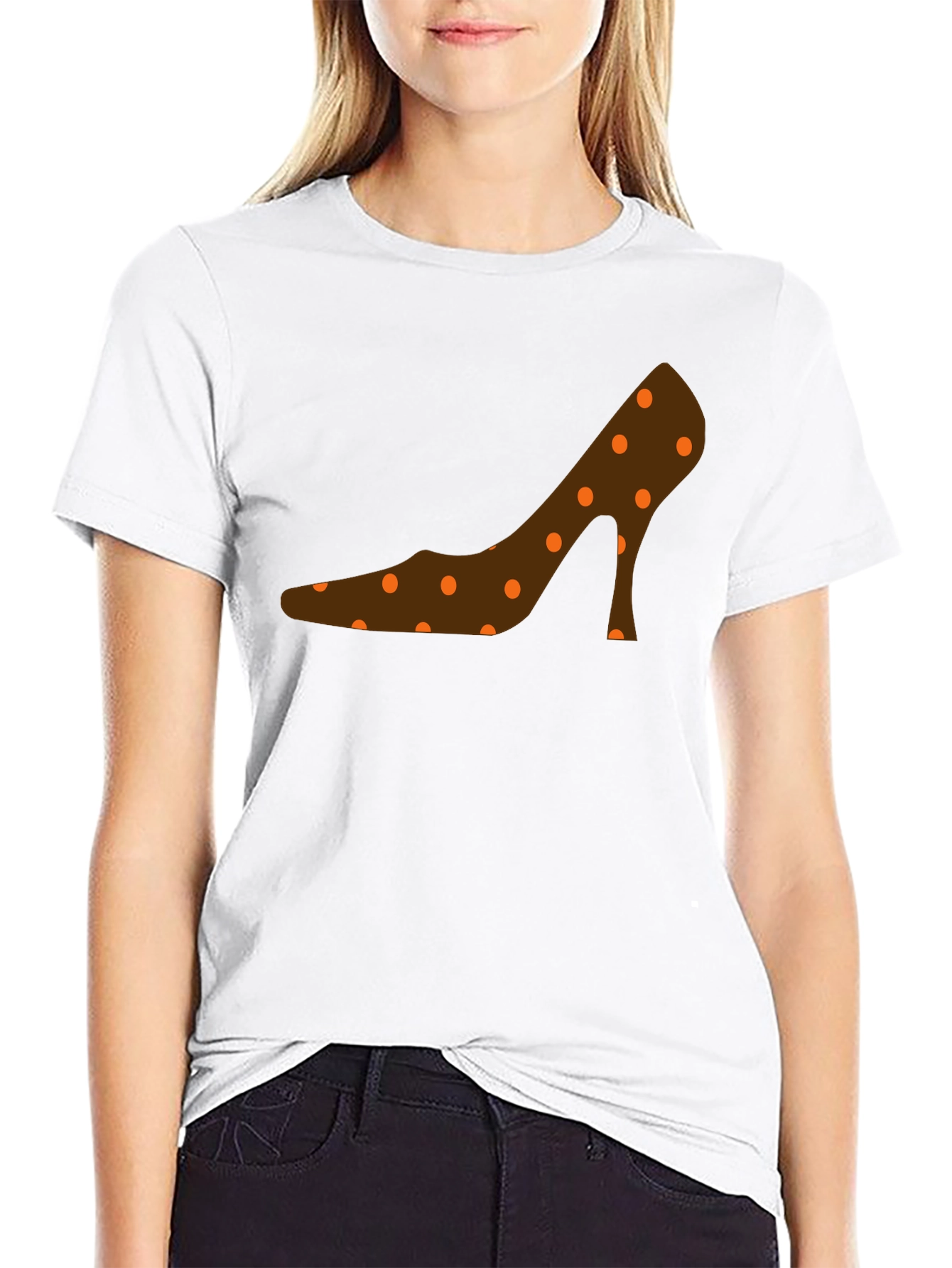 Polka Dot Shoe Graphic T-Shirt