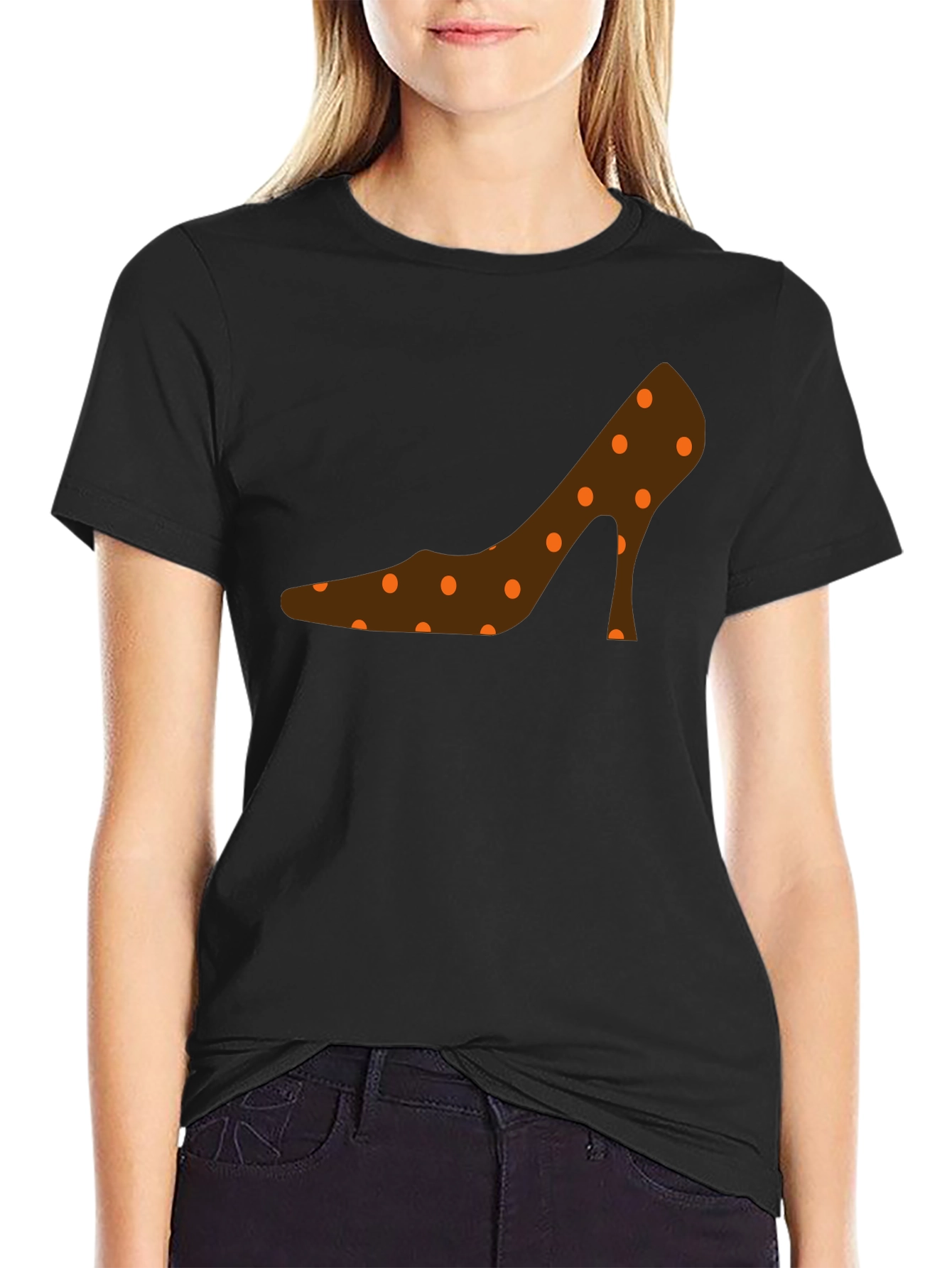 Polka Dot Shoe Graphic T-Shirt