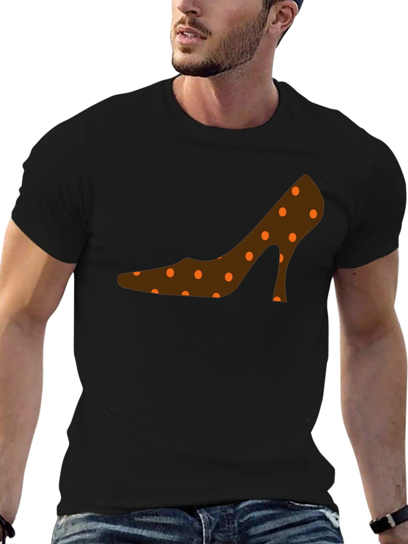 Polka Dot Shoe Graphic T-Shirt