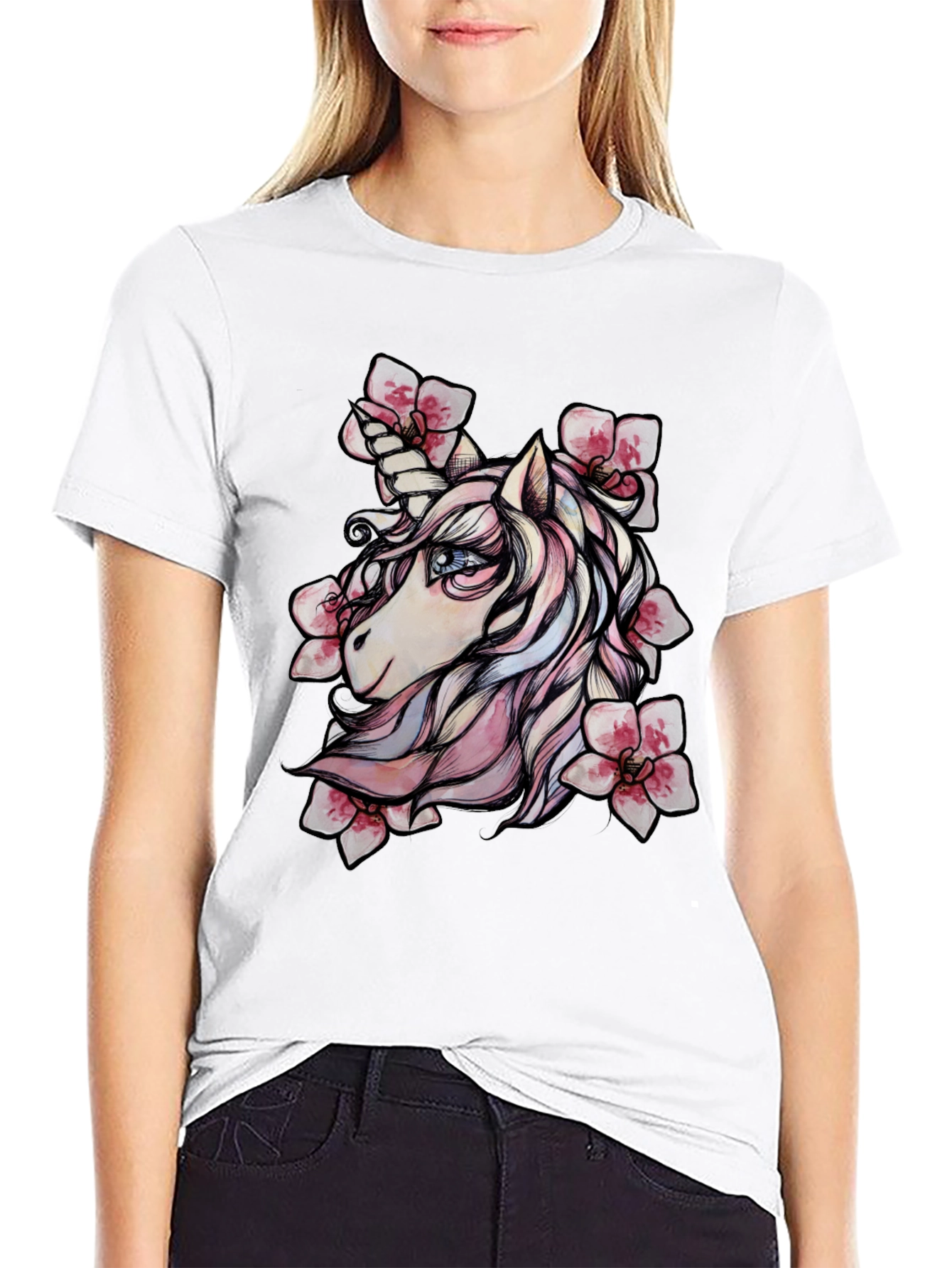 Unicorn Floral Graphic Tee