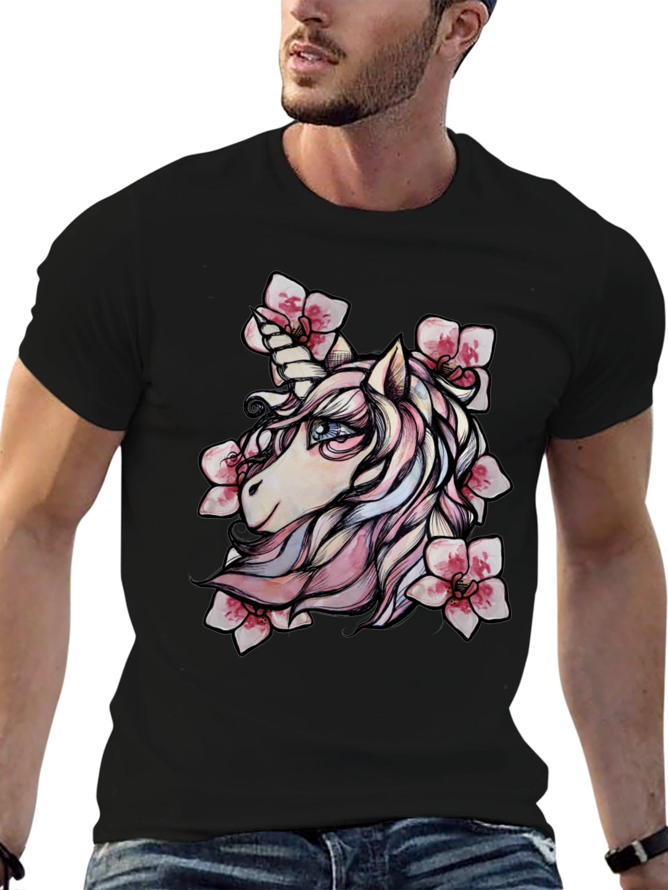 Unicorn Floral Graphic Tee