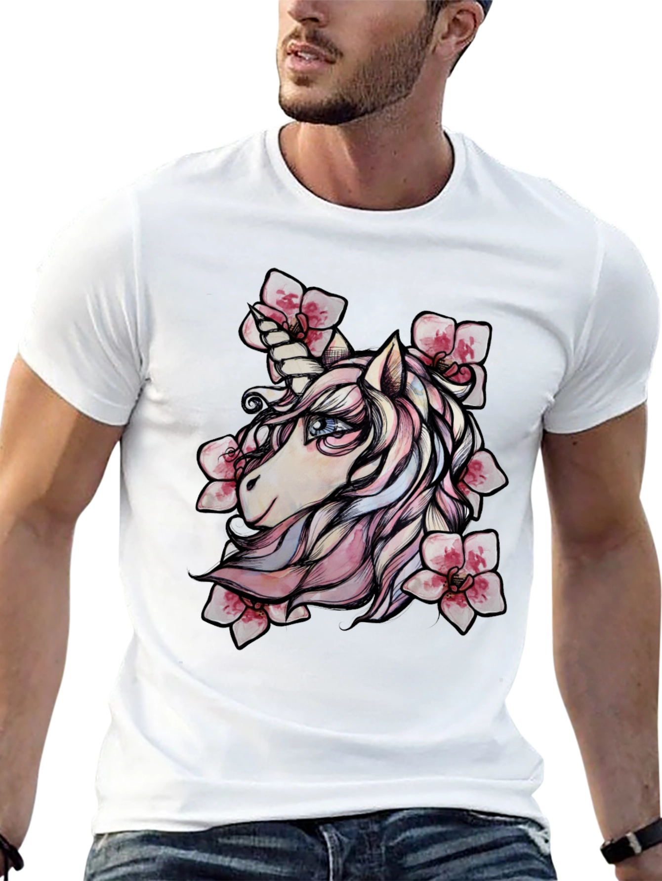 Unicorn Floral Graphic Tee