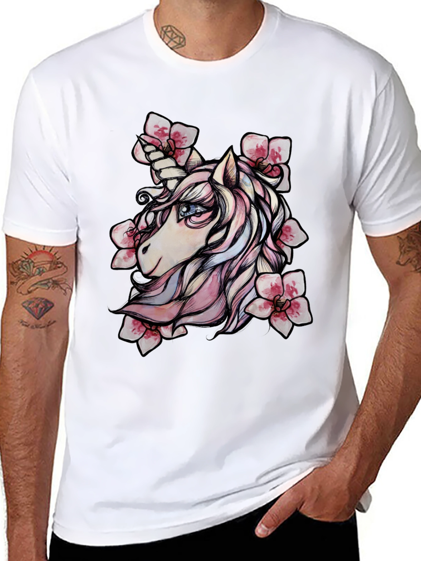 Unicorn Floral Graphic Tee