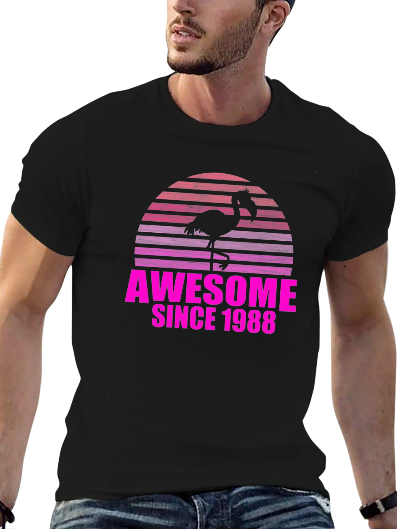 Awesome Since 1988 Flamingo T-Shirt