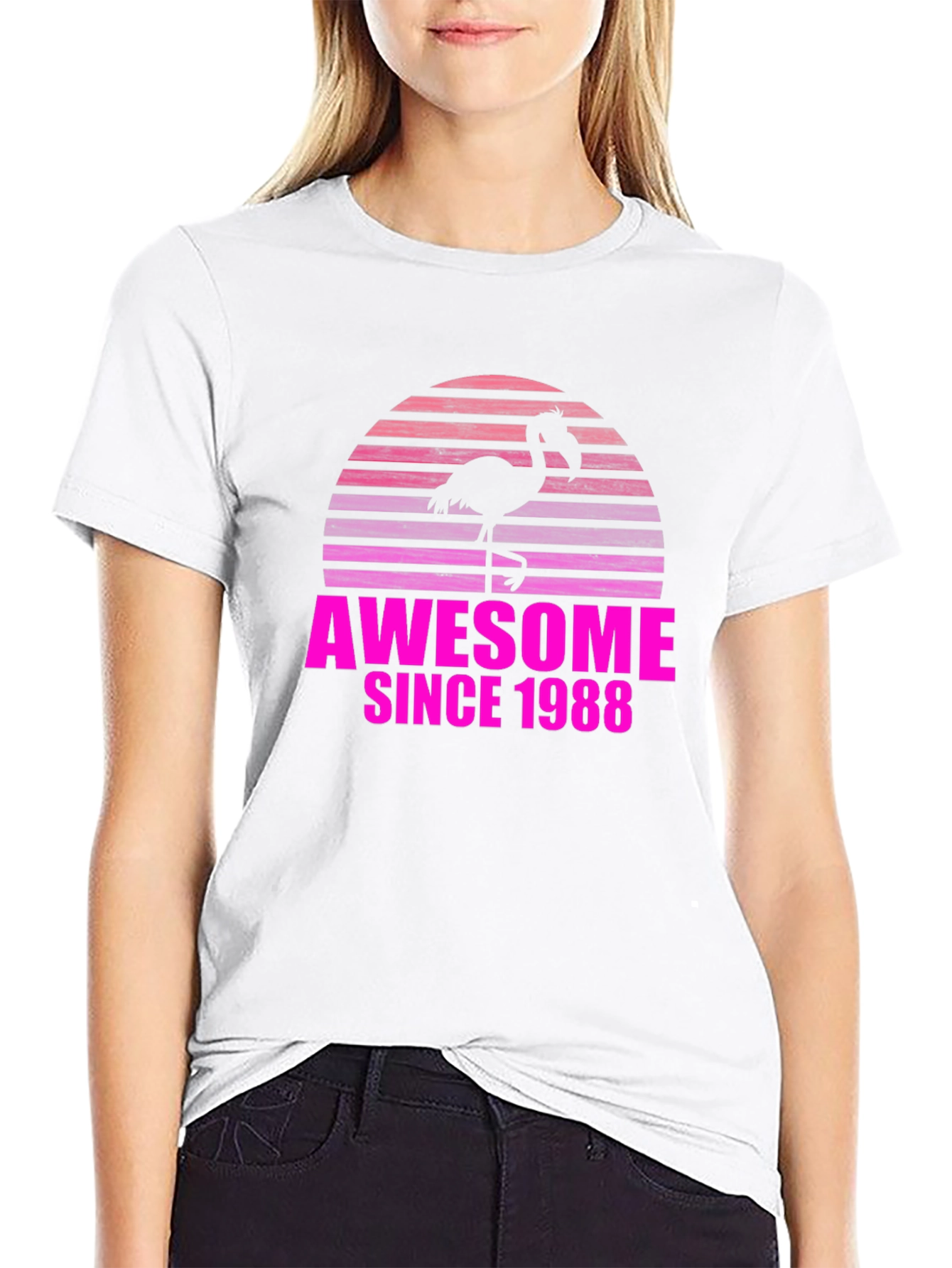 Awesome Since 1988 Flamingo T-Shirt