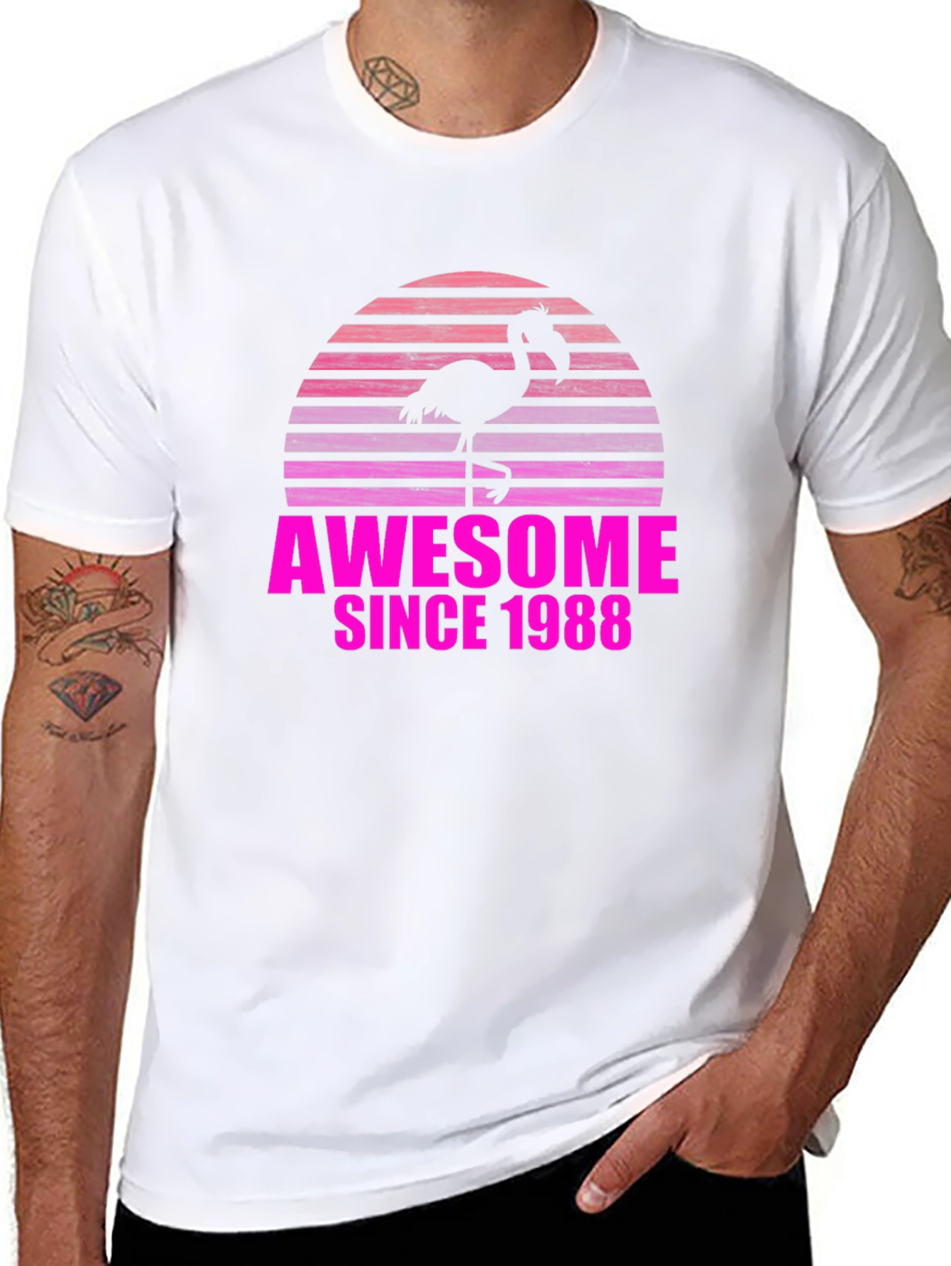 Awesome Since 1988 Flamingo T-Shirt