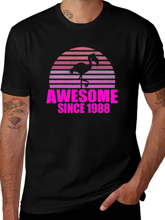 Awesome Since 1988 Flamingo T-Shirt