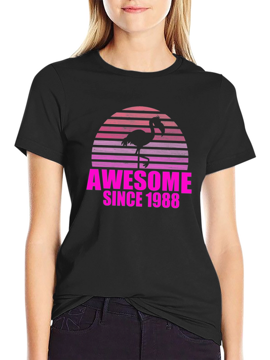Awesome Since 1988 Flamingo T-Shirt