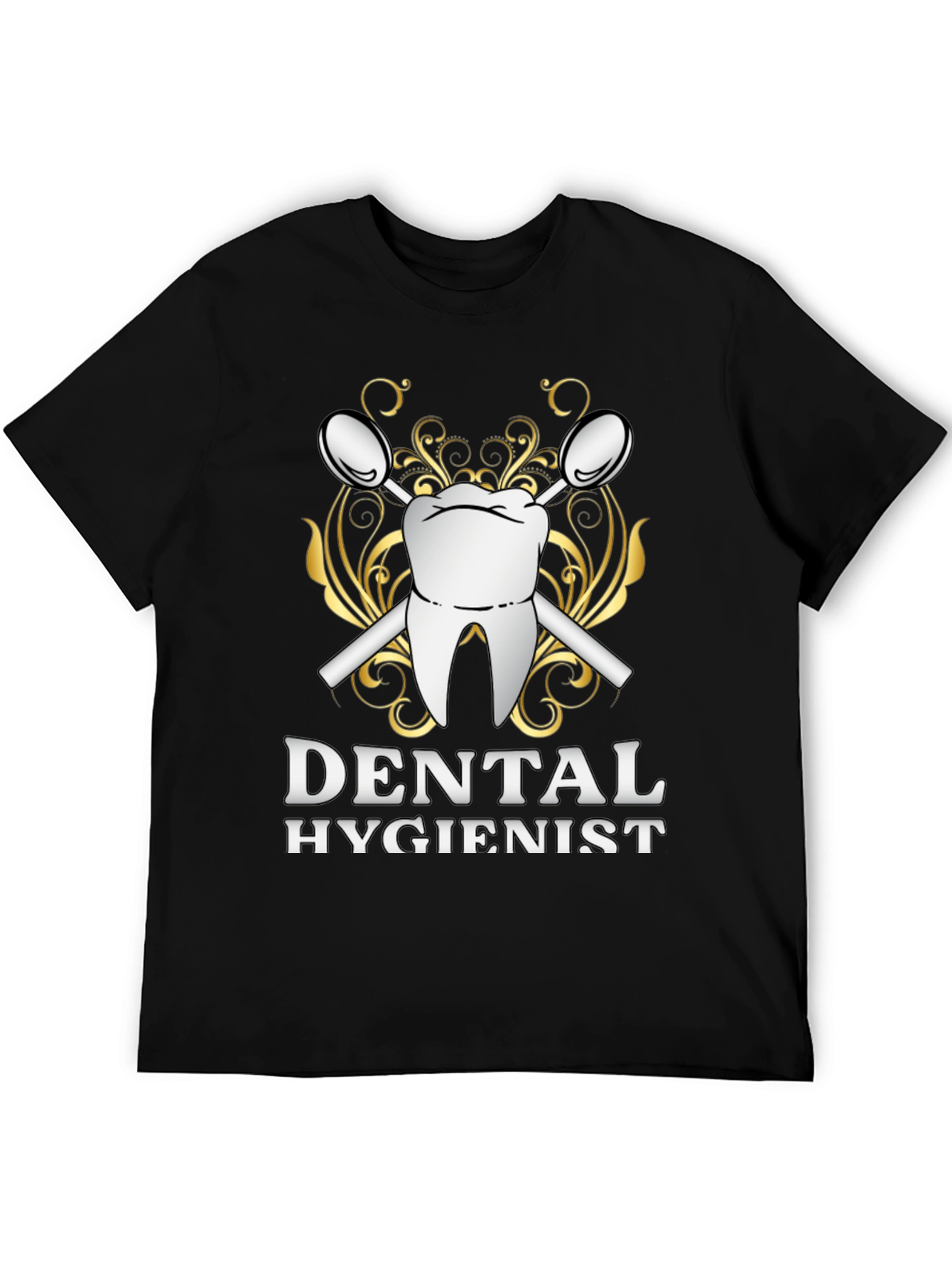 Dental Hygienist T-Shirt - Tooth & Mirror Design