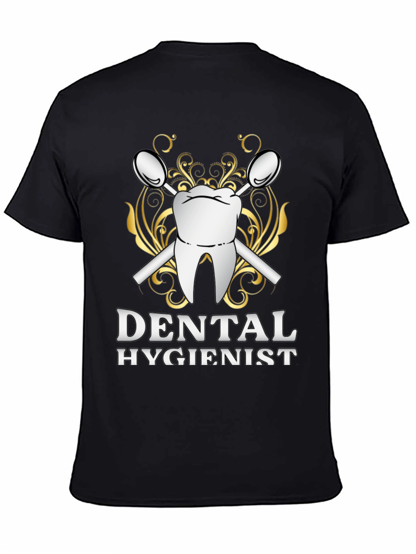 Dental Hygienist T-Shirt - Tooth & Mirror Design
