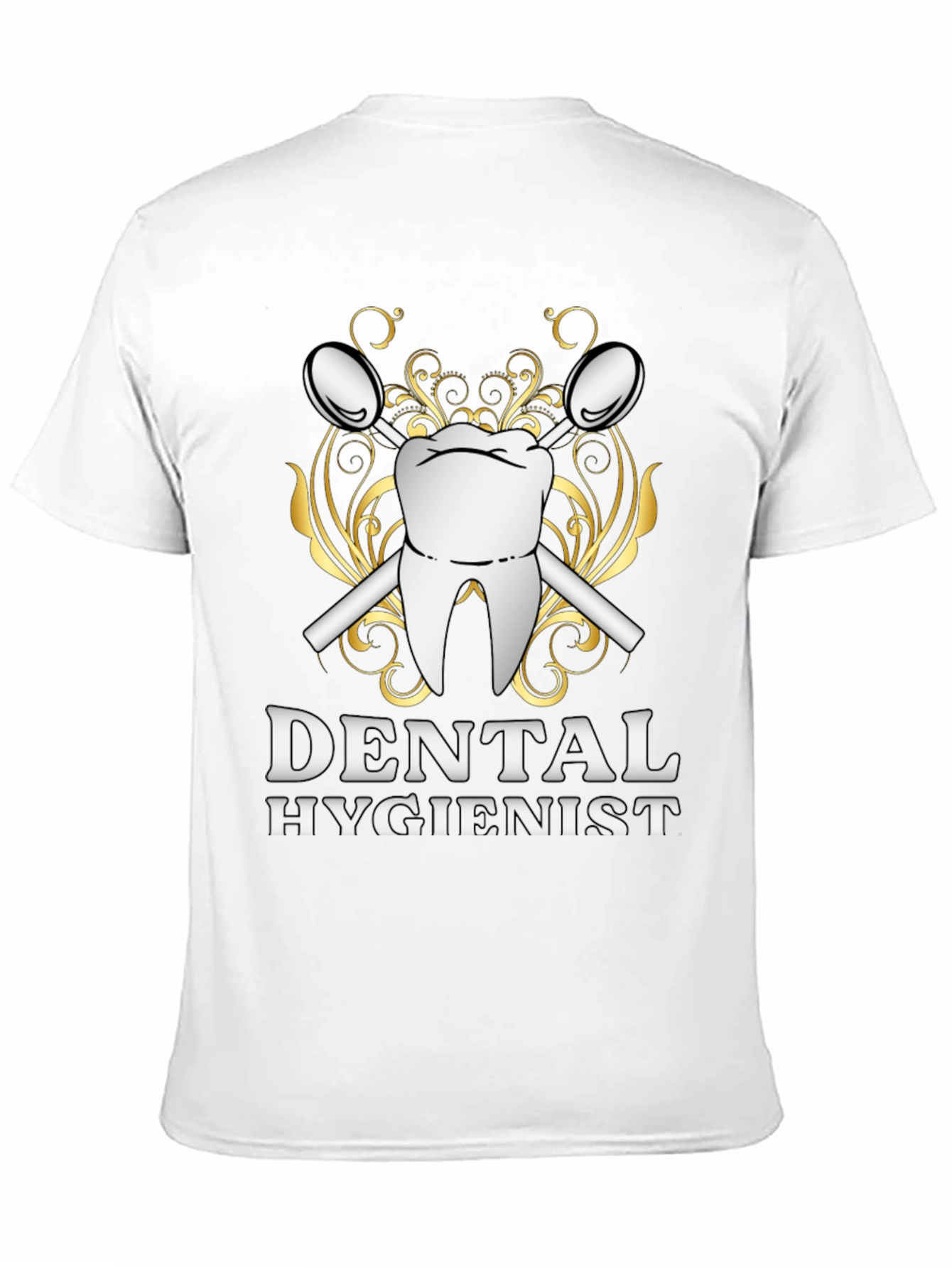 Dental Hygienist T-Shirt - Tooth & Mirror Design