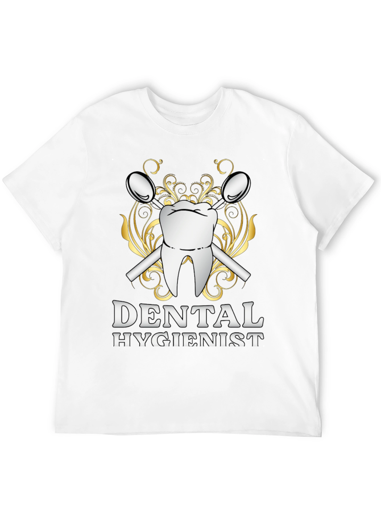Dental Hygienist T-Shirt - Tooth & Mirror Design
