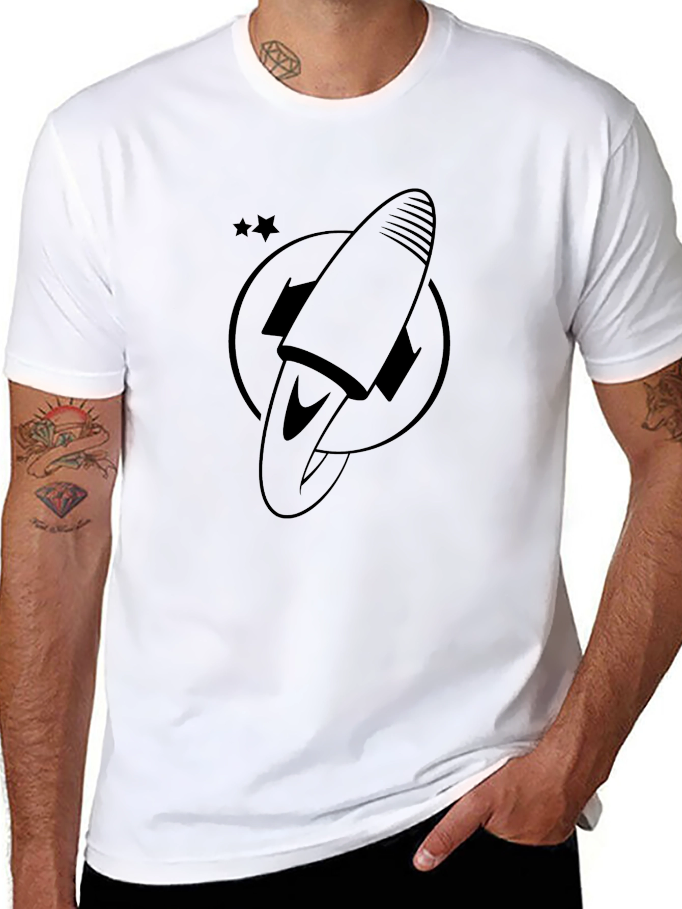 Rocket Graphic T-Shirt - Soft Cotton Blend Tee