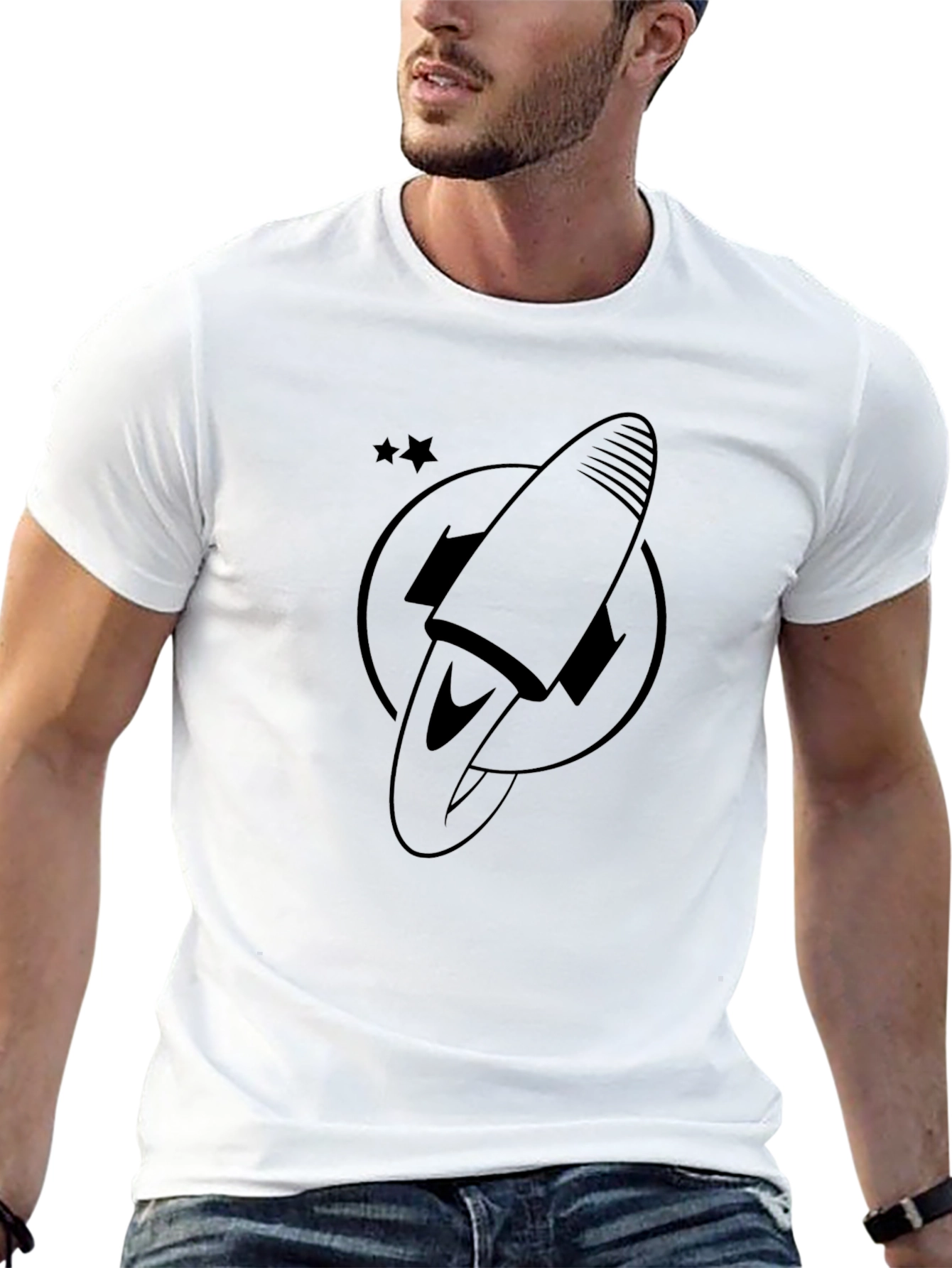 Rocket Graphic T-Shirt - Soft Cotton Blend Tee