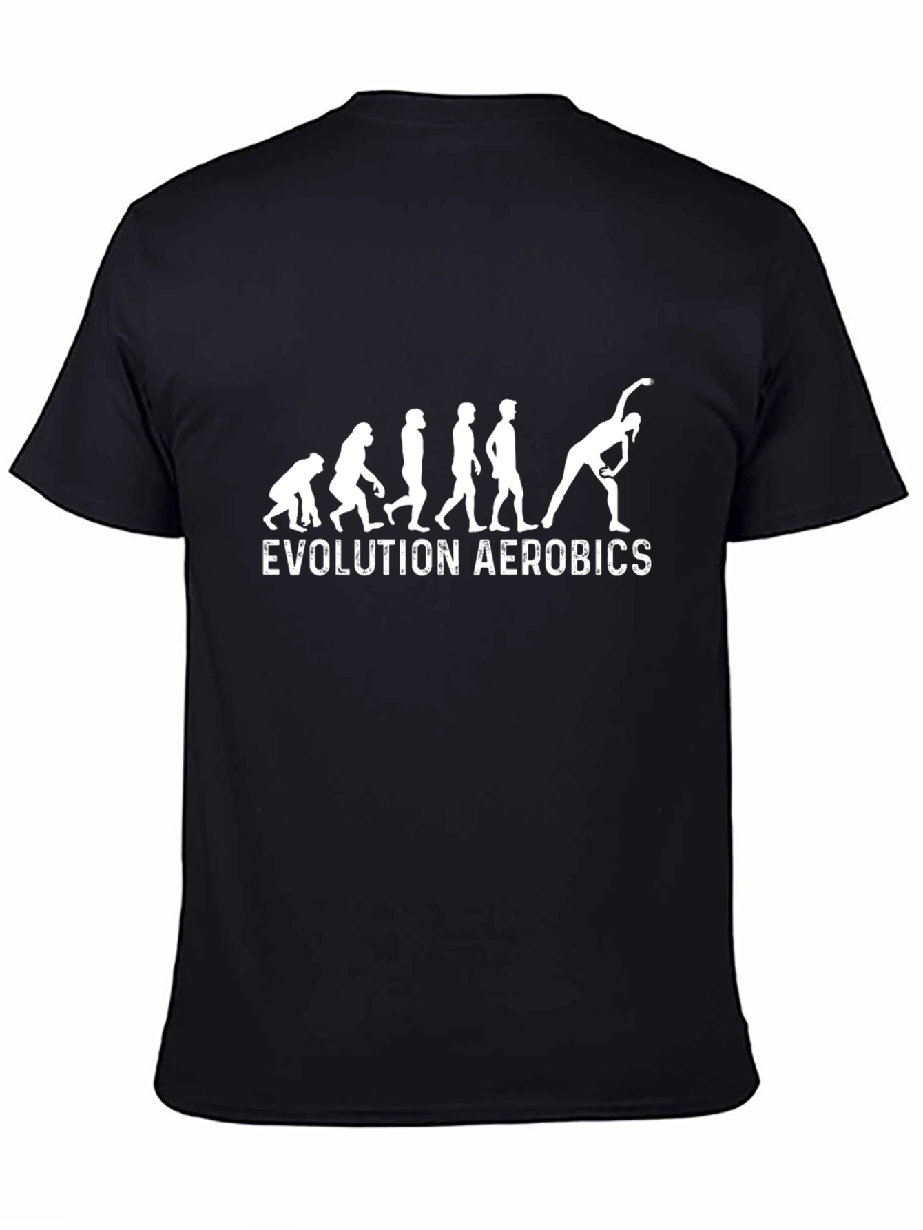 Evolution Aerobics Graphic Tee - Black Cotton T-Shirt