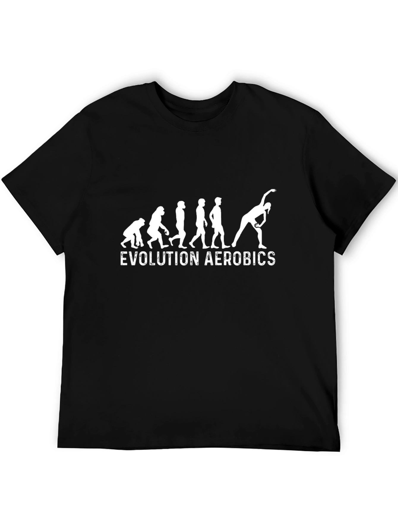 Evolution Aerobics Graphic Tee - Black Cotton T-Shirt