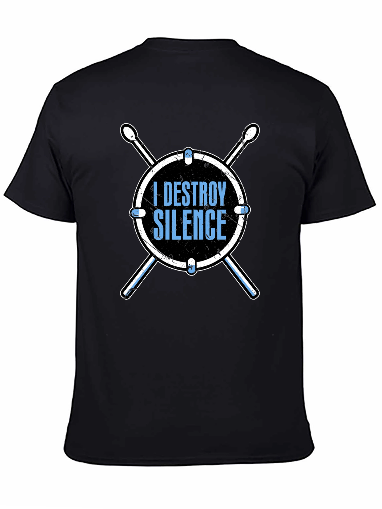 I Destroy Silence Drummer T-Shirt - Music Lover Tee