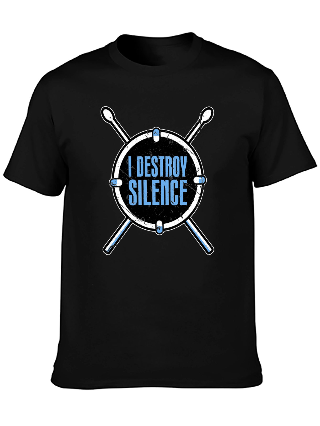 I Destroy Silence Drummer T-Shirt - Music Lover Tee