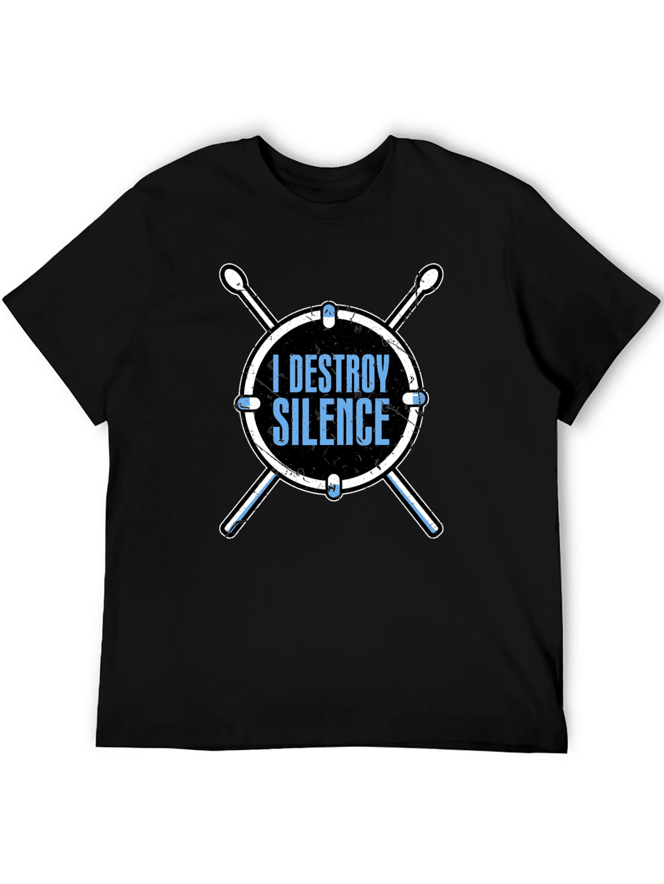 I Destroy Silence Drummer T-Shirt - Music Lover Tee